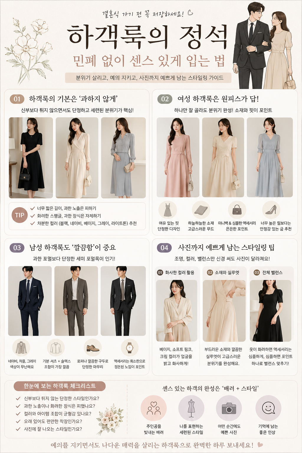 결혼식 가기 전 꼭 저장해야 할 하객룩 가이드… 분위기 살리고 센스까지 챙기는 코디법