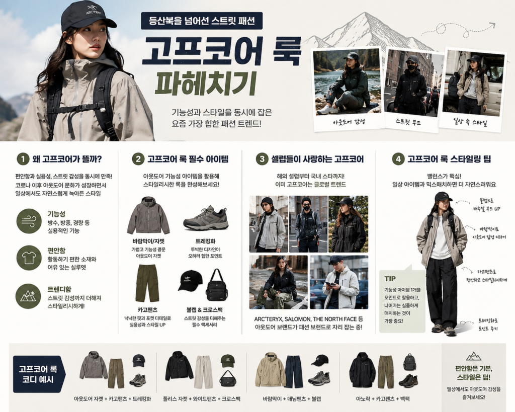 산에만 입던 옷이 패션이 됐다… 요즘 가장 핫한 고프코어 룩의 세계