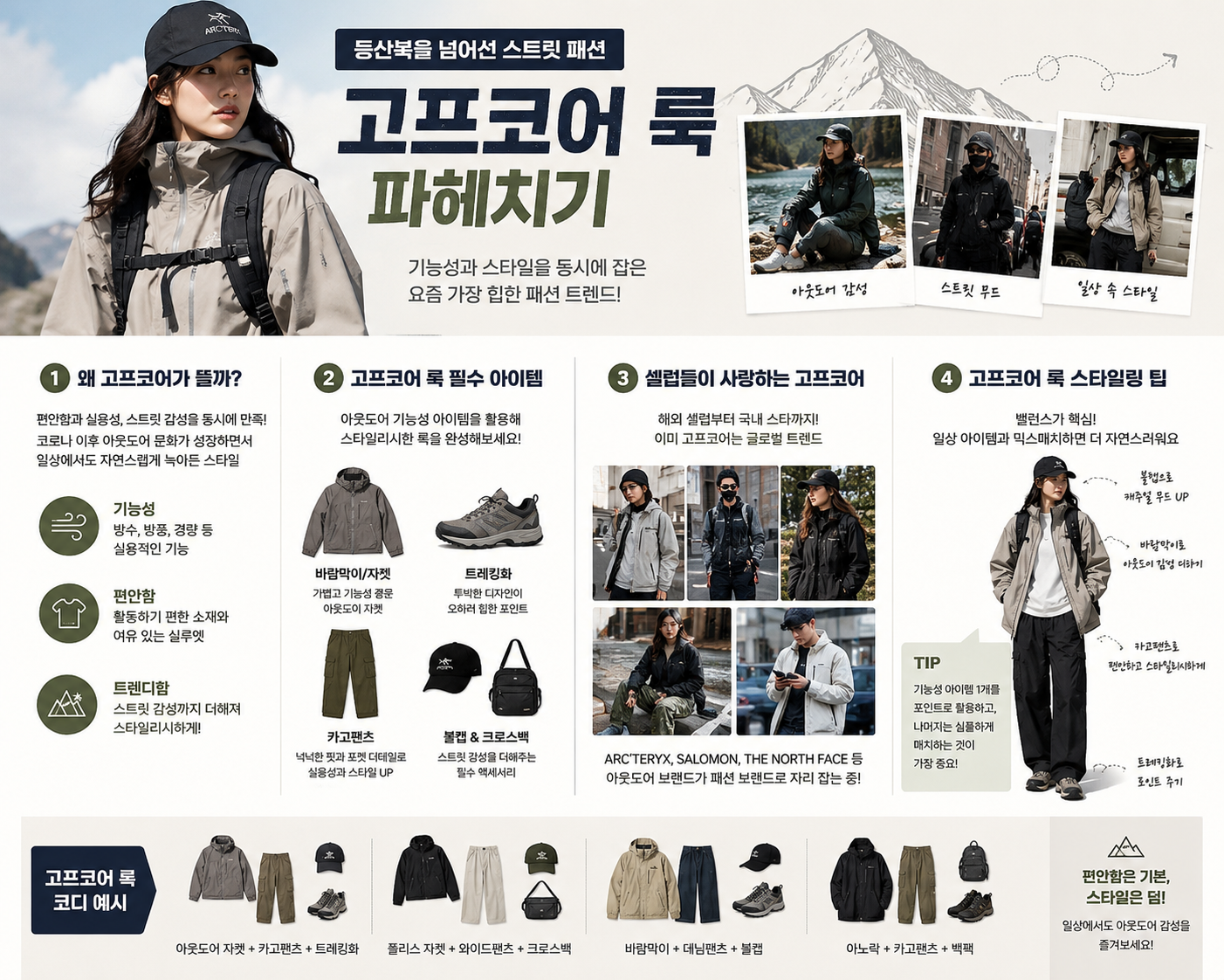 산에만 입던 옷이 패션이 됐다… 요즘 가장 핫한 고프코어 룩의 세계